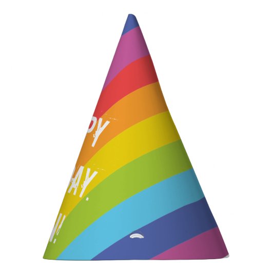 Regenboogkleurige strips voor papier feesthoedjes (Rechts)