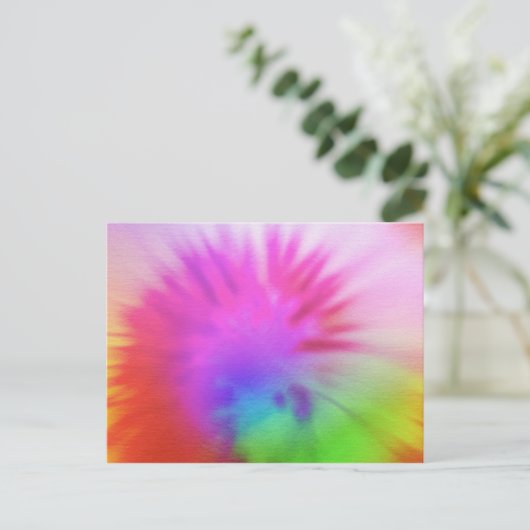 regenboogkleurige stropdas briefkaart (Staand voorkant)