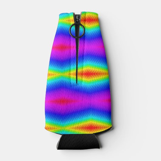 regenboogkleurige stropdas flesjeskoeler (Achterkant)