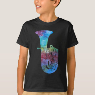 Regenboogkleurige Tuba T-shirt