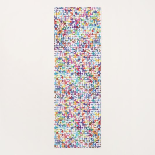  regenboogkleurige verfdruppels yogamat (Achterkant)