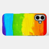 Regenboogkleurige verfstreken Case-Mate iPhone case (Achterkant (horizontaal))