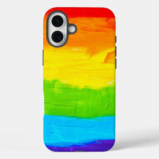 Regenboogkleurige verfstreken Case-Mate iPhone case (Achterkant)