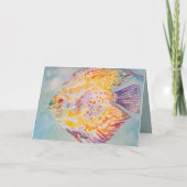 Regenboogkleurige visWaterverf Kaart op zaterdag (Achterkant)