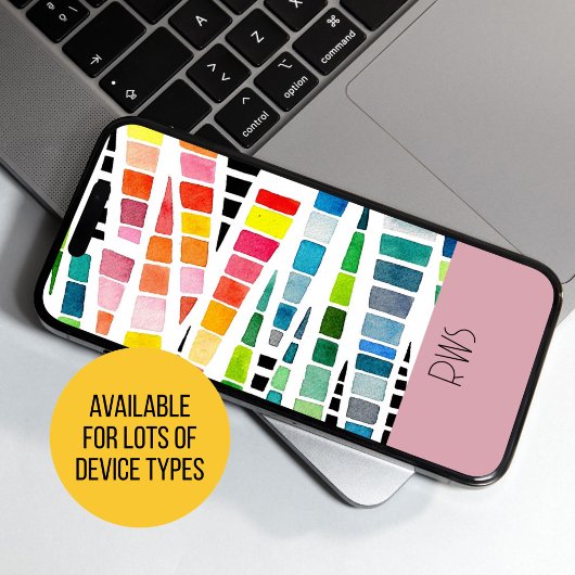 Regenboogkleurige Waterverf Mozaïek Abstract Case-Mate iPhone Case