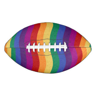 Regenboogkleurige Wavy-lijnen American Football
