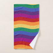 Regenboogkleurige Wavy-lijnen Bad Handdoek (Handdoek)