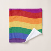 Regenboogkleurige Wavy-lijnen Bad Handdoek (Wasdoekje)