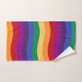 Regenboogkleurige Wavy-lijnen Bad Handdoek (Handdoek)