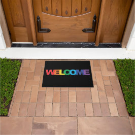 Regenboogkleurige Welkommat Deurmat