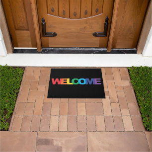 Regenboogkleurige Welkommat Deurmat