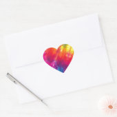 Regenboogkleurstof Stropdas-kleurstof Hart Sticker (Envelop)