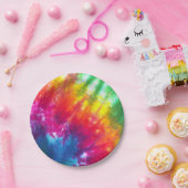 Regenboogkleurstof Stropdas-kleurstof Papieren Bordje (Feest)