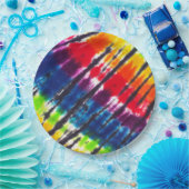 Regenboogkleurstof Stropdas-kleurstof Papieren Bordje (Feest)