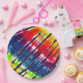 Regenboogkleurstof Stropdas-kleurstof Papieren Bordje (Feest)