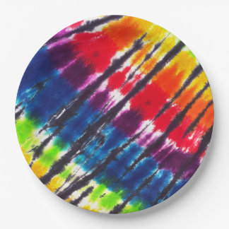 Regenboogkleurstof Stropdas-kleurstof Papieren Bordje