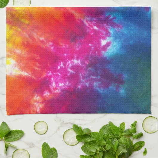 Regenboogkleurstof Stropdas-kleurstof Theedoek (Gevouwen)