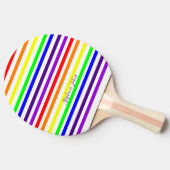 Regenboogkleurstrips Aangepaste naam Bridesmaid Gi Tafeltennisbatje (Zijkant)