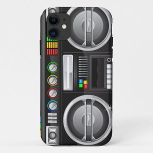 regenboogknoppen boombox ghetto master iPhone 11 hoesje