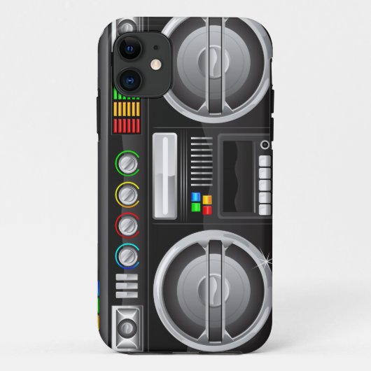 regenboogknoppen boombox ghetto master Case-Mate iPhone case (Achterkant)