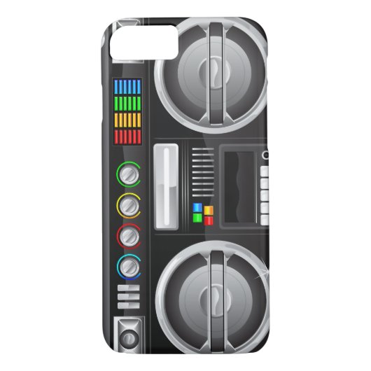 regenboogknoppen boombox ghetto master Case-Mate iPhone case (Achterkant)
