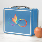 Regenboogkolibrie met oneindigheidssymbool (In situ)