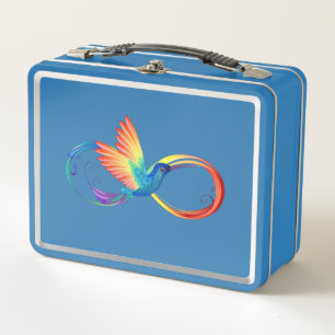 Regenboogkolibrie met oneindigheidssymbool