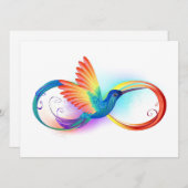 Regenboogkolibrie met oneindigheidssymbool aankondiging (Voorkant / Achterkant)