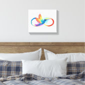 Regenboogkolibrie met oneindigheidssymbool canvas afdruk (Insitu (Slaapkamer))