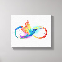 Regenboogkolibrie met oneindigheidssymbool