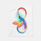 Regenboogkolibrie met oneindigheidssymbool fleece deken (Voorkant)