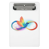Regenboogkolibrie met oneindigheidssymbool mini klembord (Voorkant)