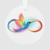 Regenboogkolibrie met oneindigheidssymbool ornament (achterkant)