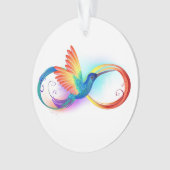 Regenboogkolibrie met oneindigheidssymbool ornament (voorkant)
