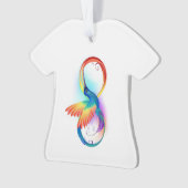 Regenboogkolibrie met oneindigheidssymbool ornament (voorkant)