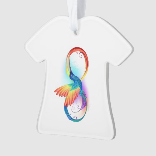 Regenboogkolibrie met oneindigheidssymbool ornament (voorkant)