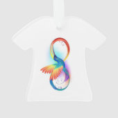 Regenboogkolibrie met oneindigheidssymbool ornament (achterkant)