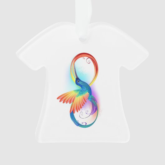 Regenboogkolibrie met oneindigheidssymbool ornament (voorkant)