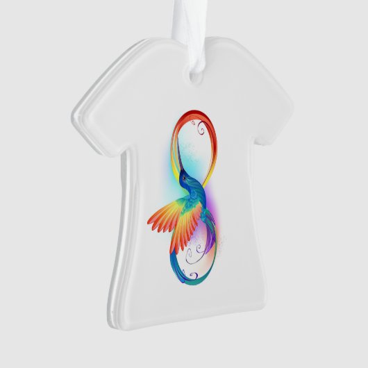 Regenboogkolibrie met oneindigheidssymbool ornament (voorkant)