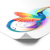Regenboogkolibrie met oneindigheidssymbool poster (Hoek)