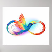 Regenboogkolibrie met oneindigheidssymbool poster (Voorkant)