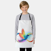 Regenboogkolibrie met oneindigheidssymbool schort (Gedragen)