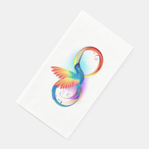 Regenboogkolibrie met oneindigheidssymbool servet