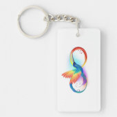 Regenboogkolibrie met oneindigheidssymbool sleutelhanger (Voorkant)