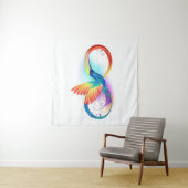 Regenboogkolibrie met oneindigheidssymbool wandkleed (In situ)