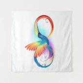 Regenboogkolibrie met oneindigheidssymbool wandkleed (Voorkant)