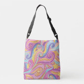 Regenboogkomeet: magische dromerige hemel. crossbody tas (Achterkant)