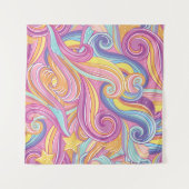 Regenboogkomeet: magische dromerige hemel. wandkleed (Voorkant (horizontaal))