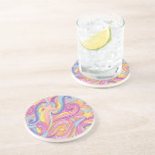 Regenboogkomeet: magische dromerige hemel. zandsteen onderzetter (Zijkant)