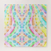 Regenboogkonijnen en bubbels legpuzzel (Horizontaal)